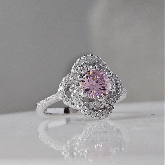Pink Gemstone ring, size 7, 925 Sterling Silver Charmed Aroma - Picture 3 of 4